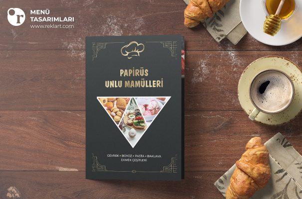 papirus unlu mamulleri menu tasarimi